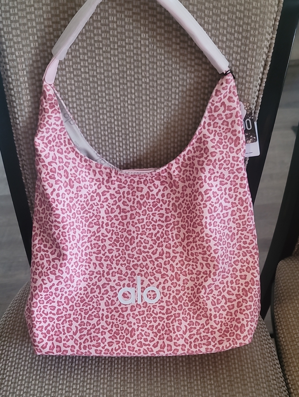 Pink Leopard Print Shoulder Bag